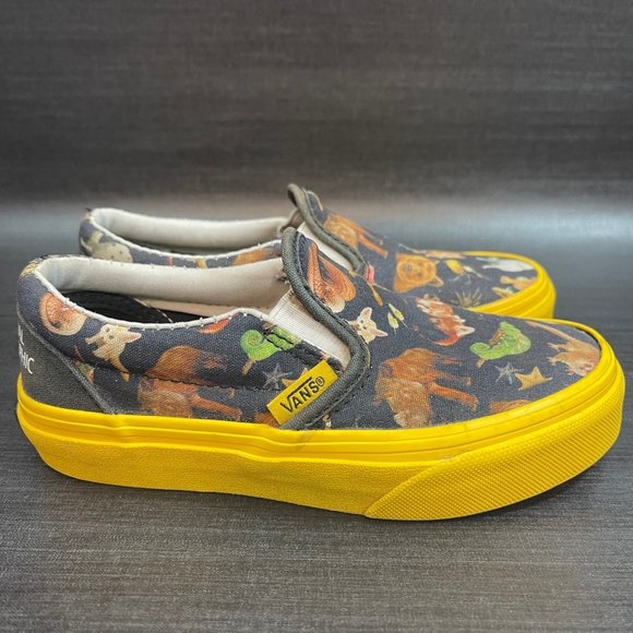 VANS X National Geographic Photoark Youth Kids Size 12 Classic Slip On Shoes - Picture 3 of 12